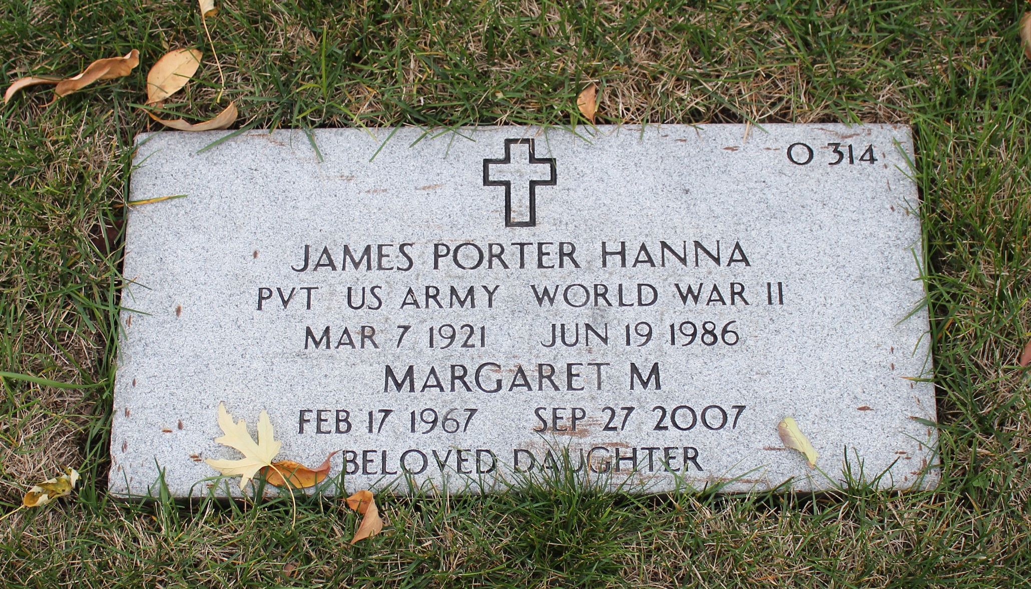 James Porter Hanna's interment.